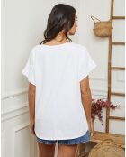 Top Carnaval blanc