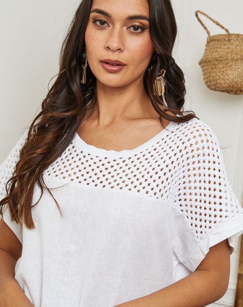 Top Carnaval blanc