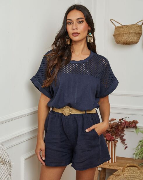 Top Carnaval bleu marine