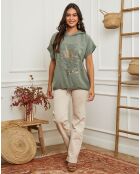 Top Casta vert kaki
