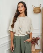 Top Claudine beige