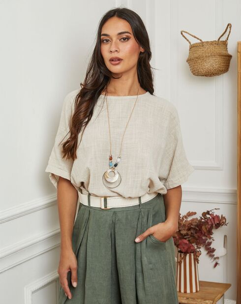 Top Claudine beige