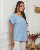 Top Furtive bleu indigo