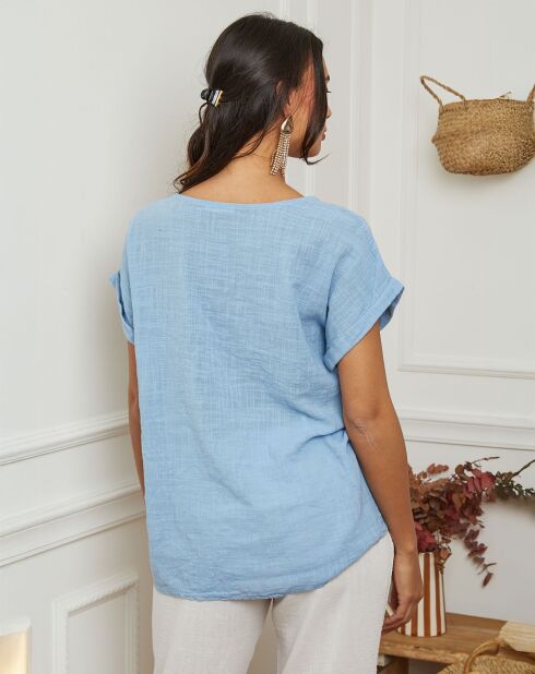 Top Furtive bleu indigo