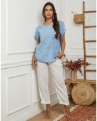 Top Furtive bleu indigo