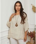Top 100% Lin Under beige