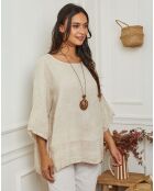 Top 100% Lin Under beige