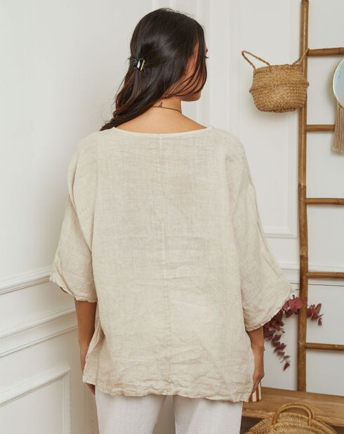 Top 100% Lin Under beige