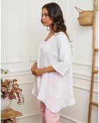 Tunique 100% Lin Kalela blanche