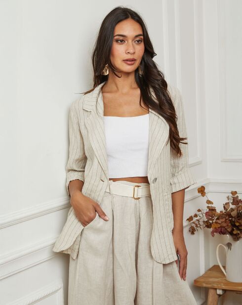 Veste 100% Lin Irdwan beige