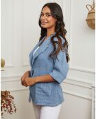 Veste 100% Lin Irdwan bleu indigo