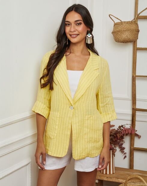 Veste 100% Lin Irdwan jaune