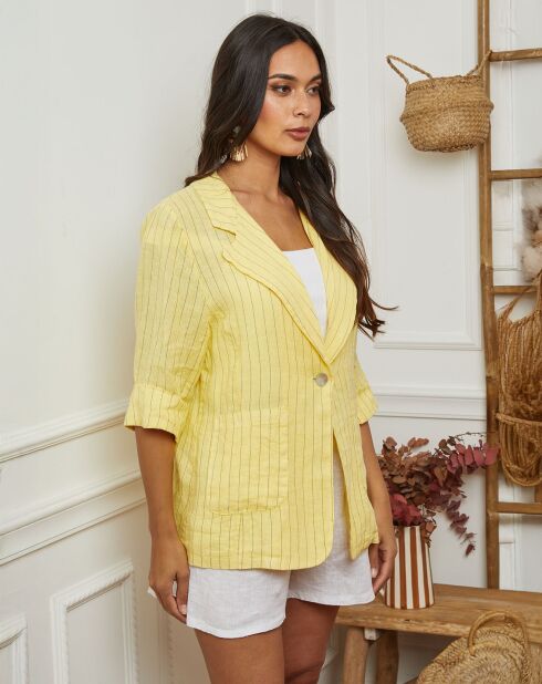 Veste 100% Lin Irdwan jaune