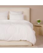 Parure de Couette 3 pcs 100% Gaze de Coton Lavé blanc pur