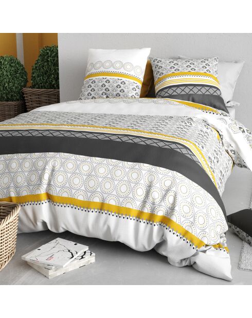 Parure Housse de Couette 3pcs 100% Coton 57fils spira