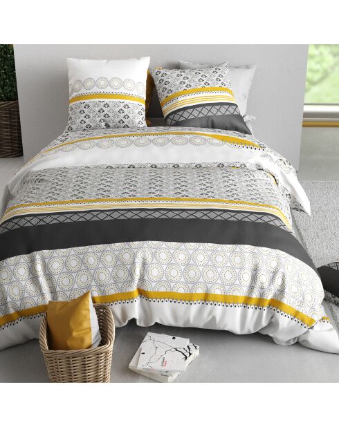 Parure Housse de Couette 3pcs 100% Coton 57fils spira