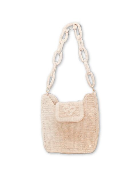 Sac porté épaule en Raphia Adriano naturel - 25x30x6 cm