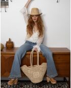 Sac cabas en Raphia Angelo naturel  - 50x36x14 cm