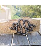 Ceinture en Raphia Serpent naturel