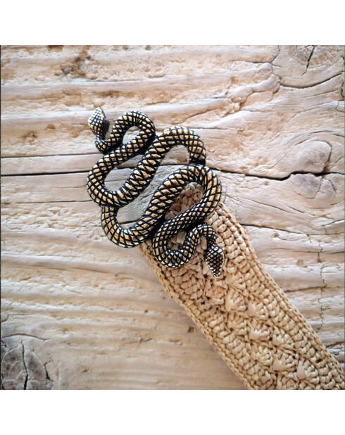 Ceinture en Raphia Serpent naturel