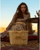 Sac cabas en Raphia Lucie naturel - 25x20x11 cm