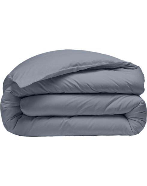 Housse de Couette 100% Percale de Coton - Finition Bouteille 40cm bleu forever