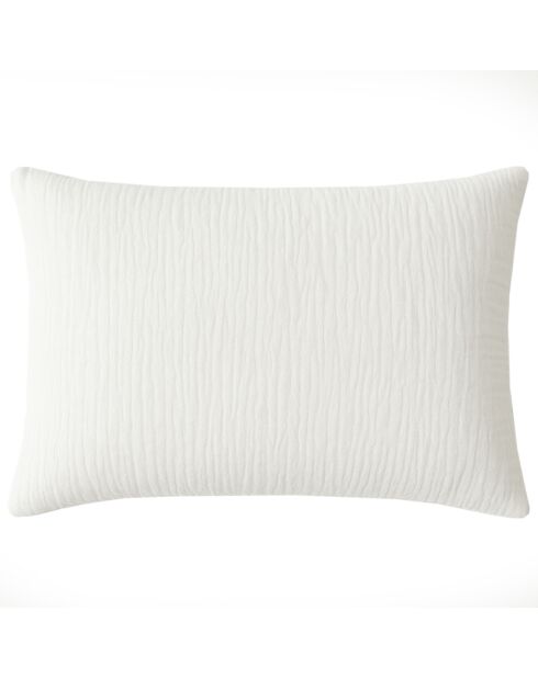 Taie D'oreiller 100% Gaze de Coton Lavé blanc pur