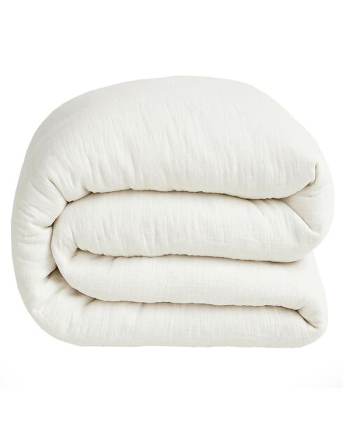 Housse de Couette 100% Gaze de Coton Lavé blanc pur