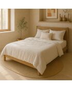 Housse de Couette 100% Gaze de Coton Lavé blanc pur
