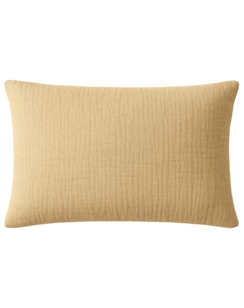 Taie D'oreiller 100% Gaze de Coton Lavé ecru naturel