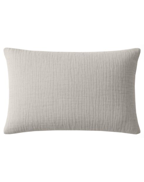 Funda de almohada de gasa de algodón 100% lavado, color gris hielo