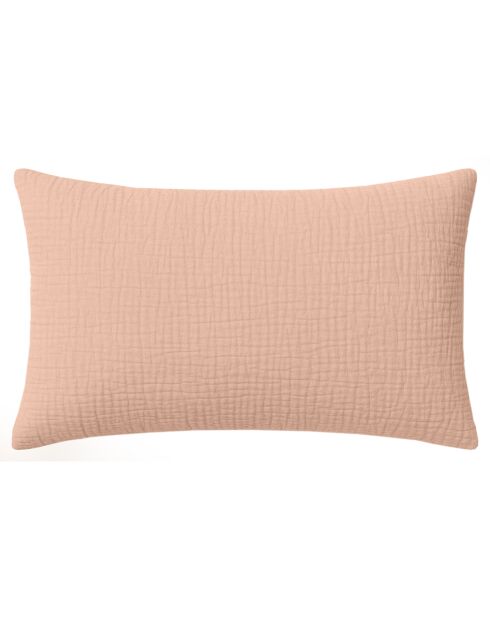 Taie D'oreiller 100% Gaze de Coton Lavé rose lotus