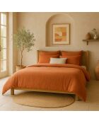 Housse de Couette 100% Gaze de Coton Lavé safran mineral