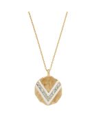 Collier Wave en plaqué Or laqué blanc