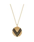 Collier Wave en plaqué Or laqué noir