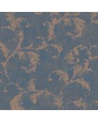 Papier peint Prague Arabesques Bleu Ancre - 53x1005 cm