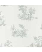 Papier peint Fontainebleau Scène Bucolique Vert Amande - 53x1005 cm