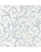 Papier peint Fontainebleau Arabesque Bleu Porcelaine - 53x1005 cm