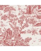 Papier peint Fontainebleau Paon Rouge - 53x1005 cm