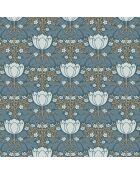 Papier peint Belle Epoque Fox Trot Bleu Canard - 53x1005 cm