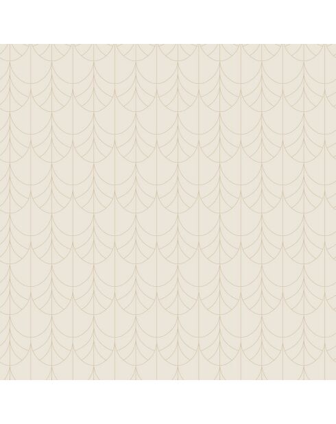 Papier peint Belle Epoque Filament Beige - 53x1005 cm