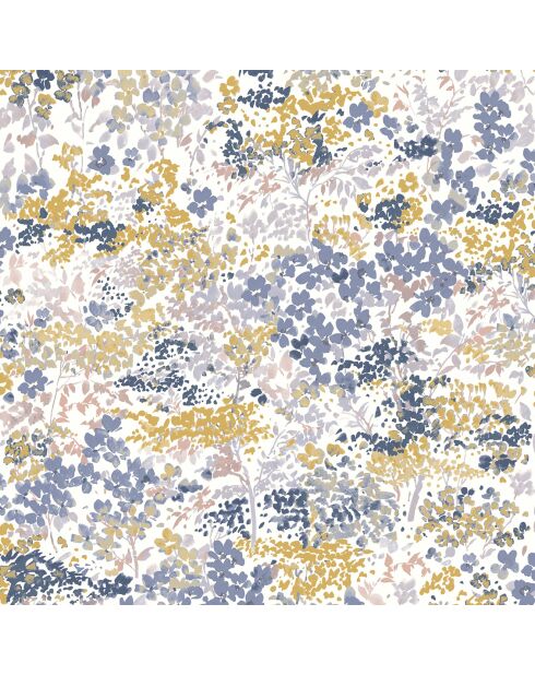 Papier peint Florescence Huntington Encre/Curry - 53x1005 cm