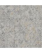Papier peint Montsegur Reflet Beige/Argenté - 53x1005 cm