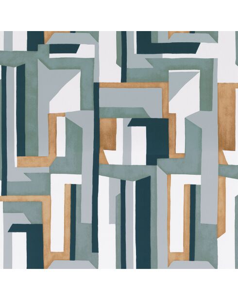 Papier peint Jazz Olive/Marine - 70x1005 cm