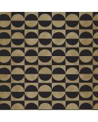 Papier peint Circles Noir/Doré - 70x1005 cm