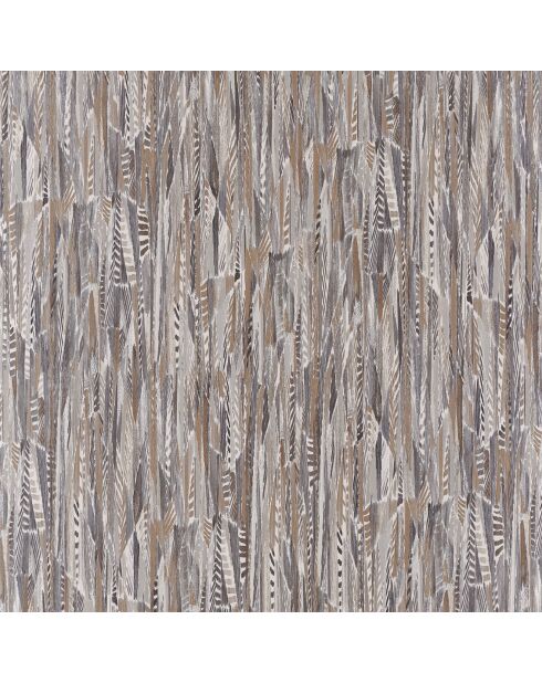 Papier peint Vinyle Lahna Blanc/Taupe - 70x1005 cm