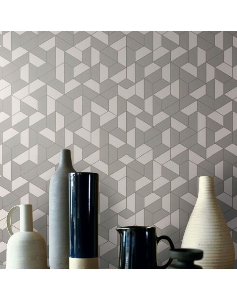 Papier peint Mosaic Blanc - 70x1005 cm