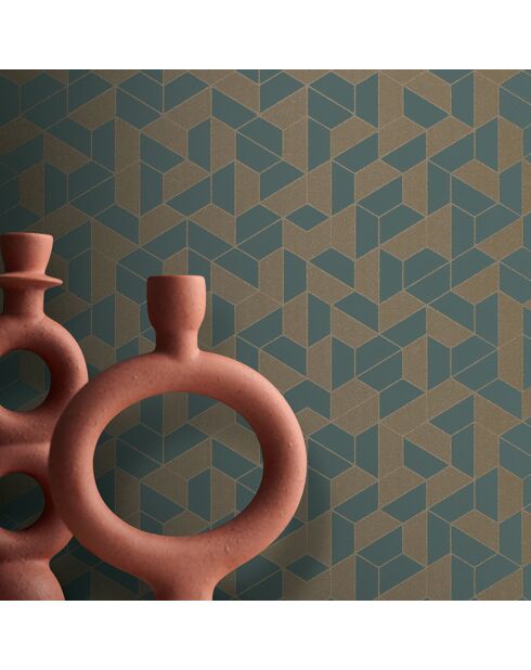 Papier peint Mosaic Vert de Gris - 70x1005 cm