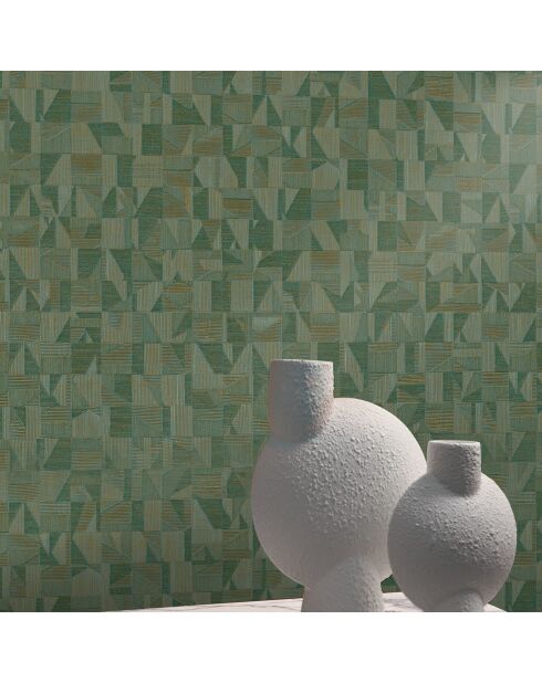 Papier peint Vinyle Tiznit Vert - 70x1005 cm