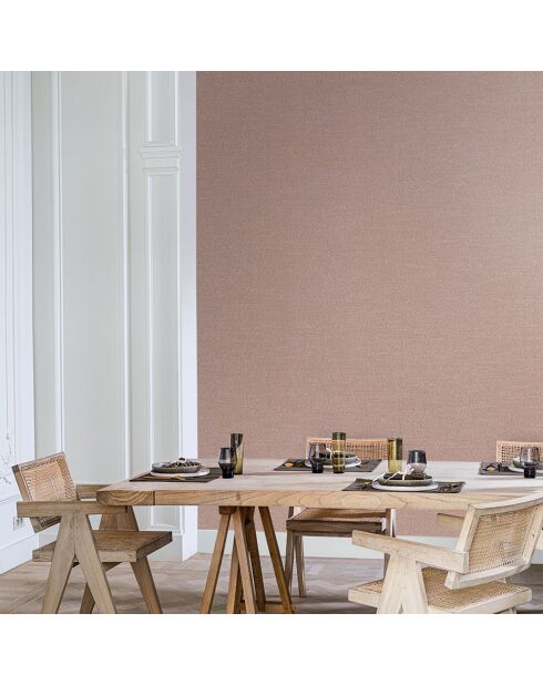 Papier peint Plumetis Rose Poudre - 70x1005 cm